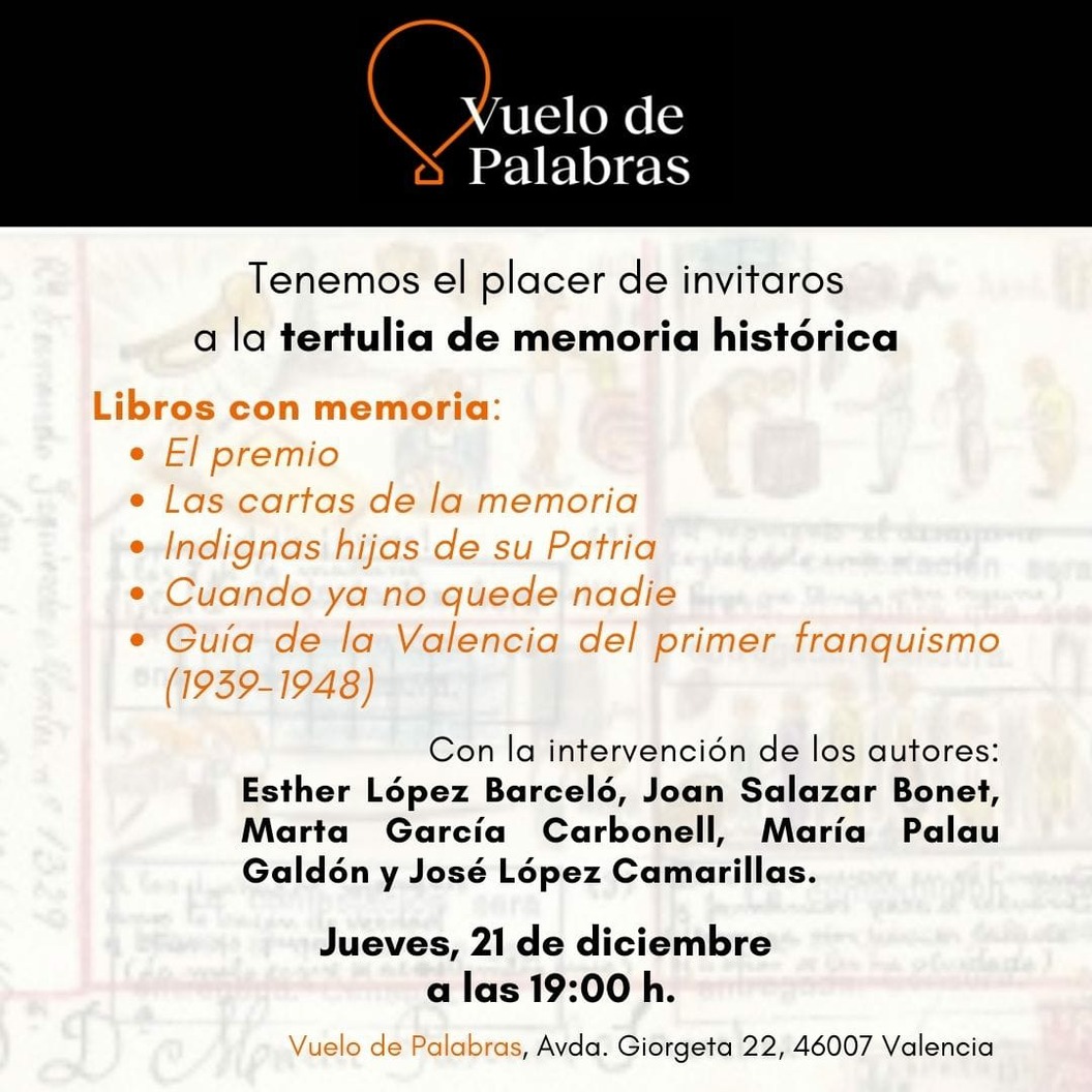 Tertulia de memoria histórica: Indignas hijas de su Patria