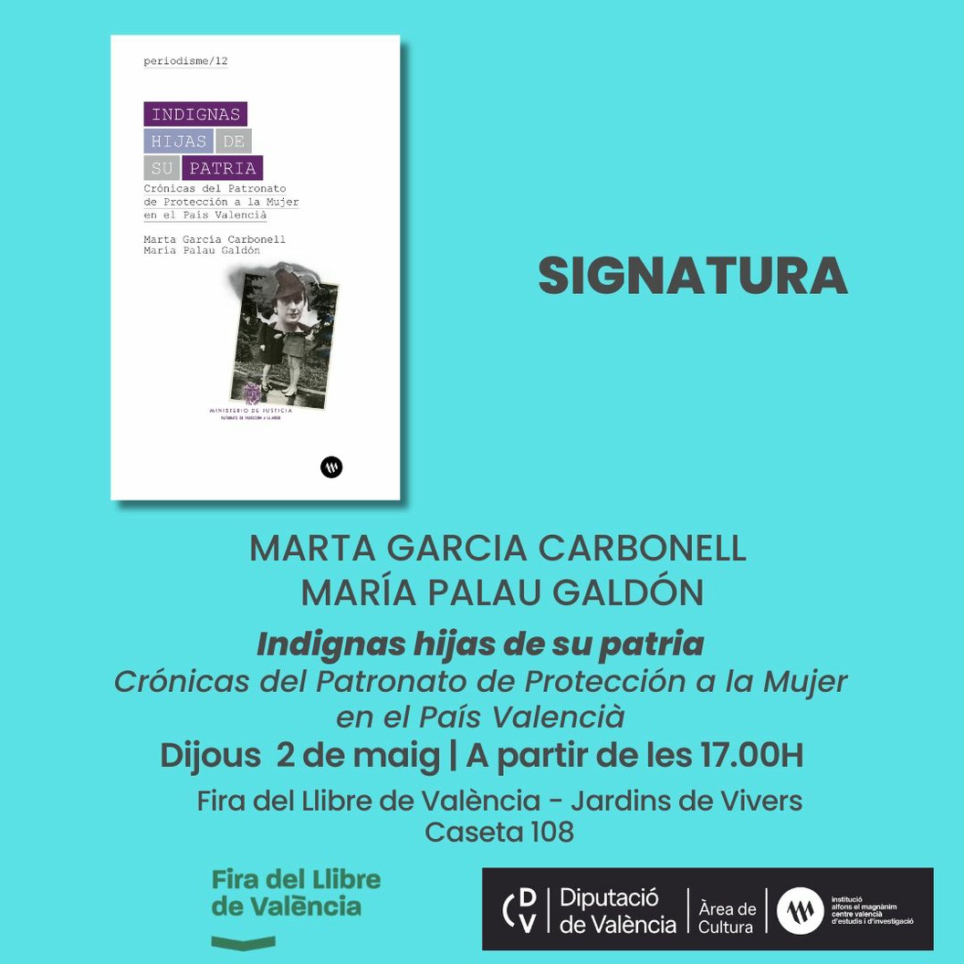 Firma del libro: Indignas hijas de su Patria