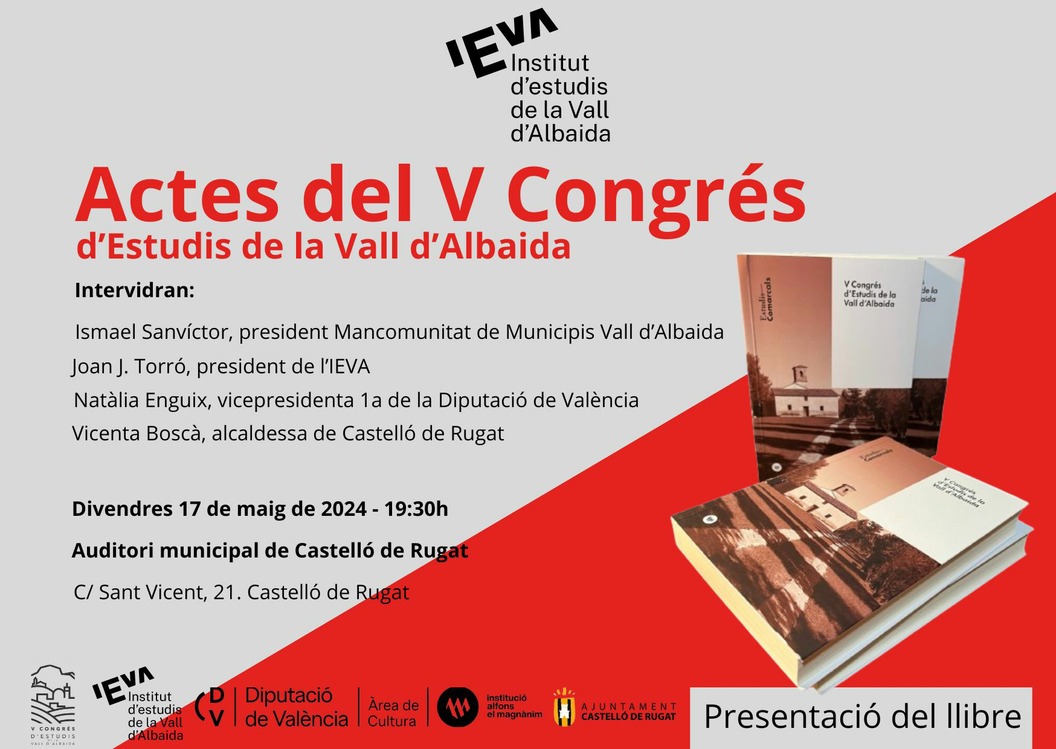 Presentació: V Congrés d'Estudis de la Vall d'Albaida