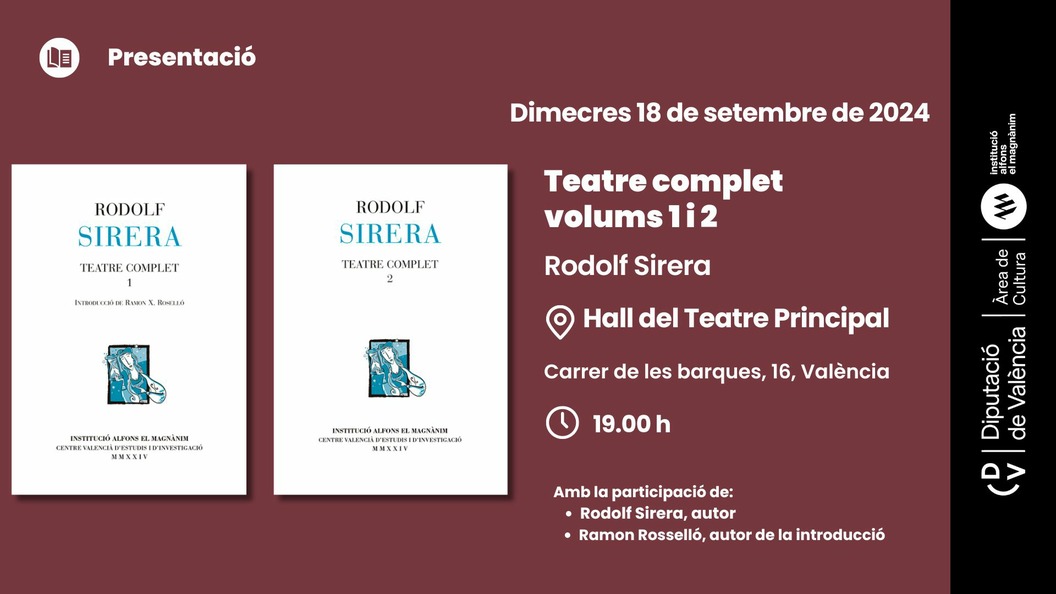 Presentació: Teatre complet. Volums 1 i 2