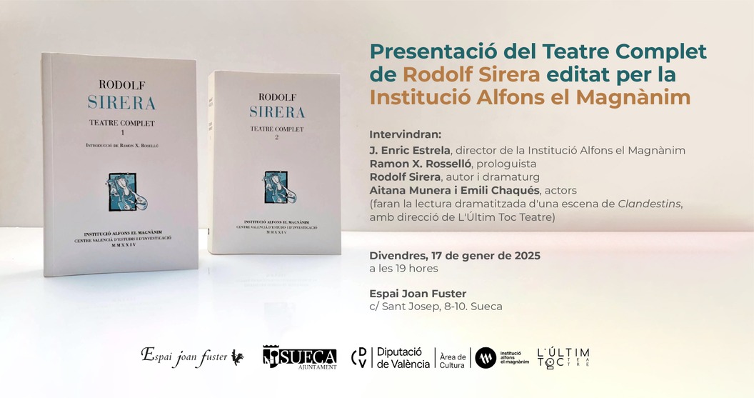 Presentación: Rodolf Sirera. Teatre complet 1 i 2
