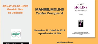 Firma del libro: Teatre complet 4