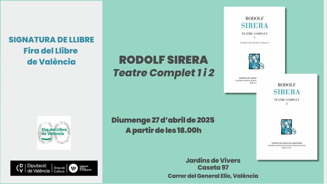 Firma del libro: Teatre complet 1 y 2