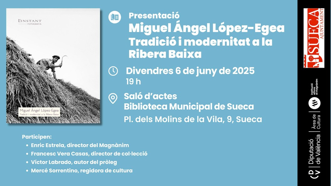 Presentación: Miguel Ángel López-Egea. Tradició i modernitat a la Ribera Baixa
