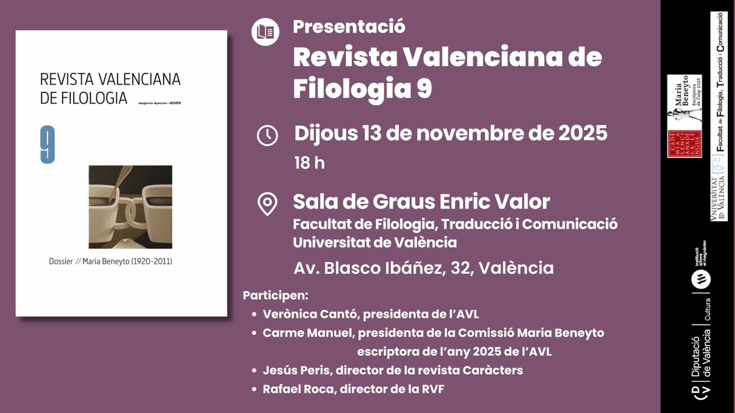 Presentació: Revista Valenciana de Filologia