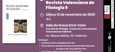 Presentació: Revista Valenciana de Filologia