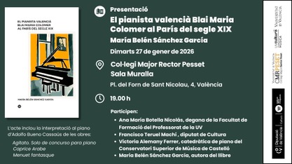 Presentació: El pianista valencià Blai Maria Colomer al París del segle XIX