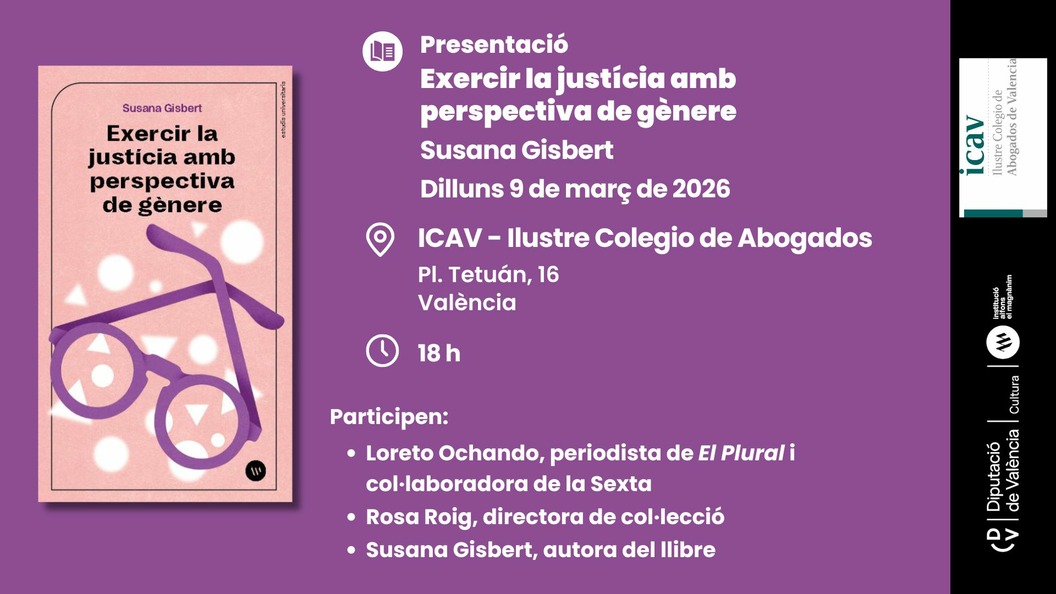 Presentació: Exercir la justícia amb perspectiva de gènere 