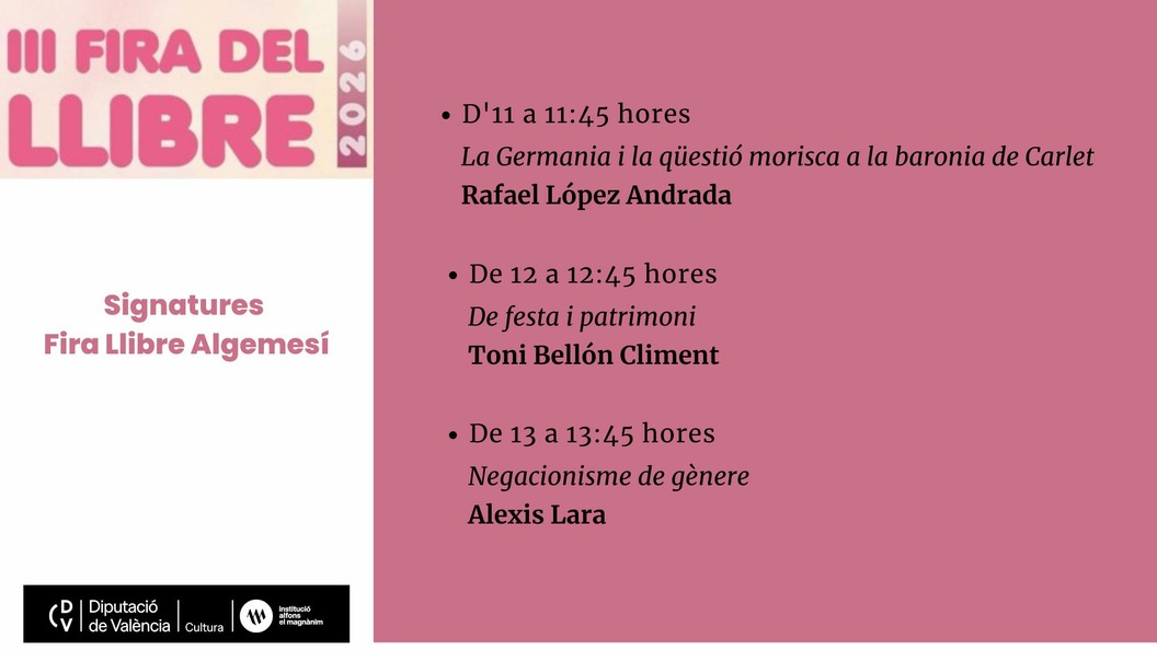 Fira del Llibre d’Algemesí - Signatures de llibres
