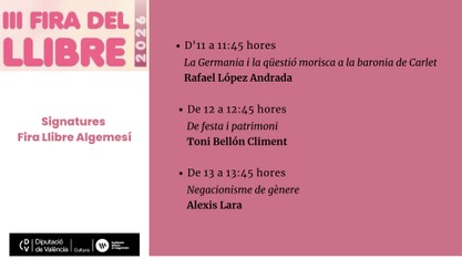 Fira del Llibre d’Algemesí - Signatures de llibres