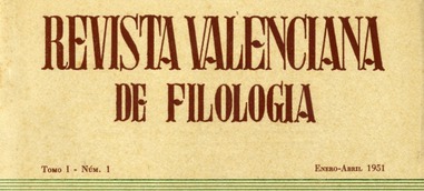 El Magnànim recupera la Revista Valenciana de Filologia