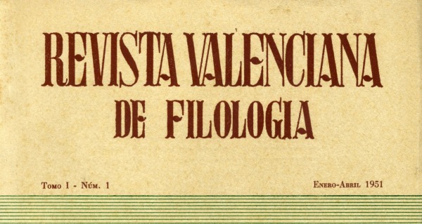 El Magnànim recupera la Revista Valenciana de Filologia