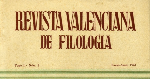 El Magnànim recupera la Revista Valenciana de Filologia