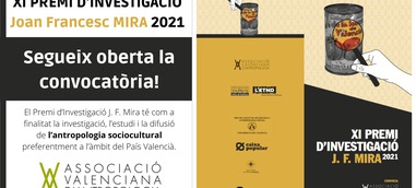 Segueix oberta la convocatòria del XI Premi Joan Francesc Mira