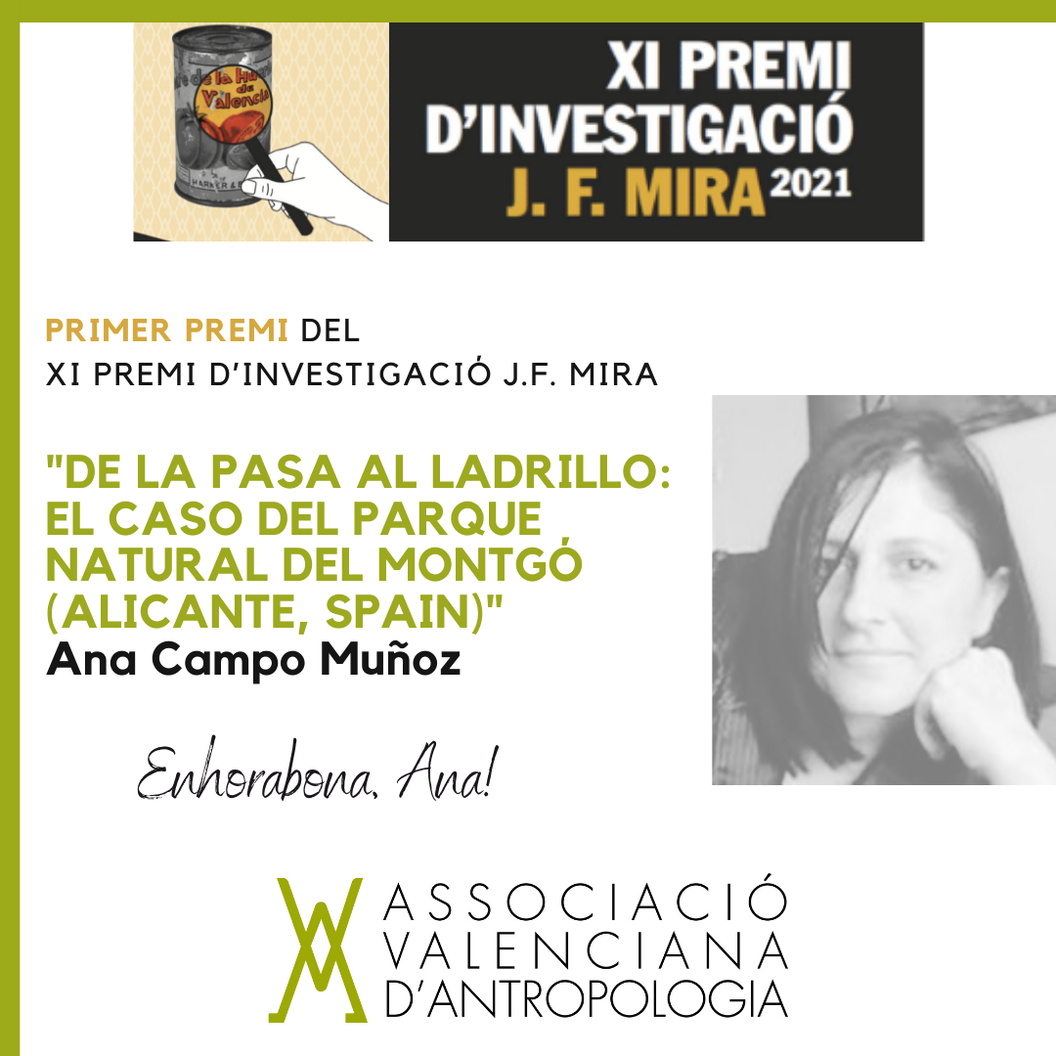 ¡Ya tenemos ganadora de la XI edición del Premi d’Investigació J. F. Mira!