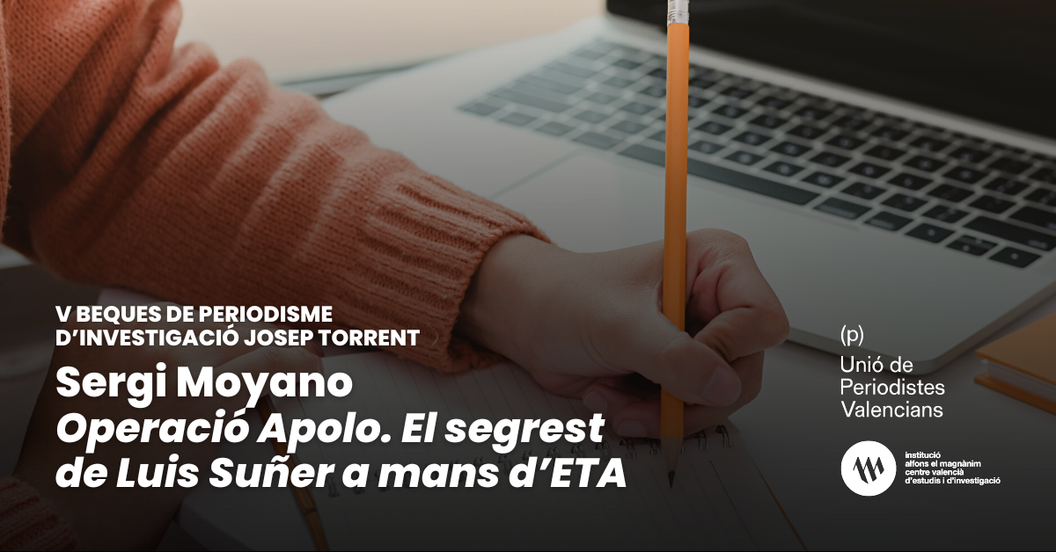 El jurado otorga la V Beca Josep Torrent al periodista Sergi Moyano