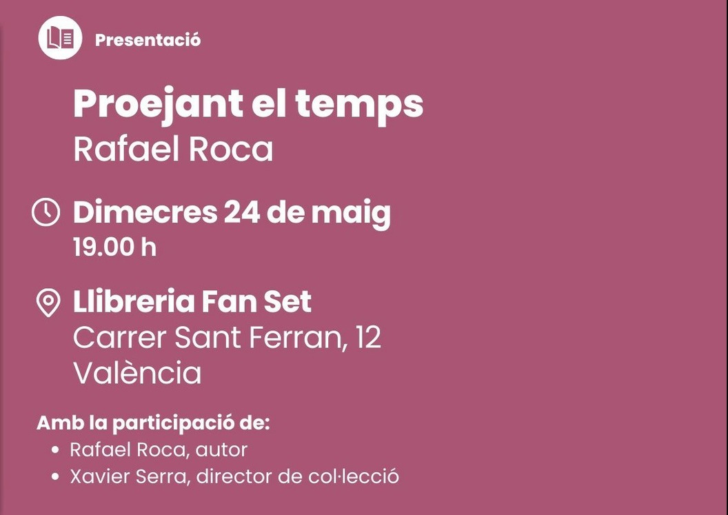 El dietario de Rafael Roca en Proejant el temps