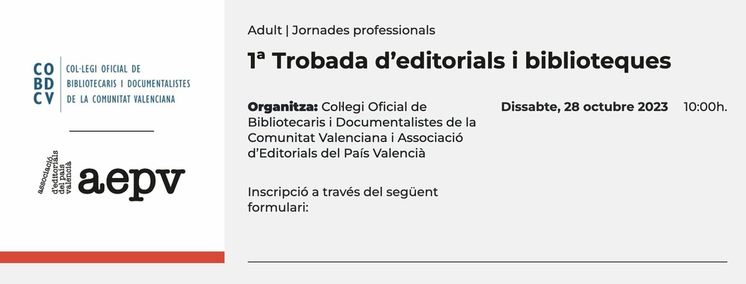 1a Trobada d’Editorials i Biblioteques
