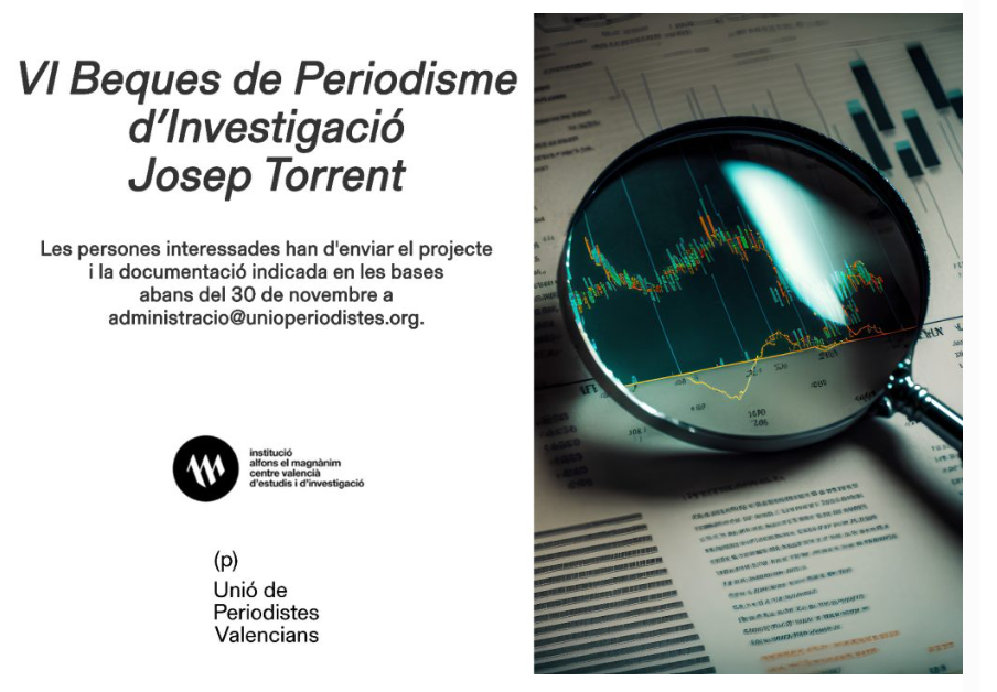 Obert el termini de les VI Beques de Periodisme d’Investigació Josep Torrent