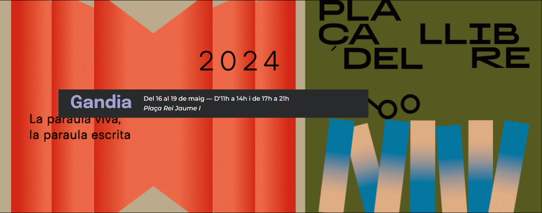 Gandia ya tiene fechas para la Plaça del Llibre