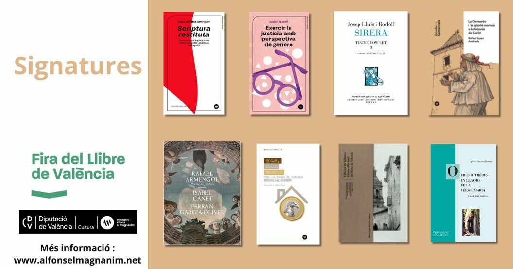 La Institució Alfons el Magnànim anuncia el seu programa de signatures en la 61a Fira del Llibre de València